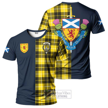 Barclay Dress Modern Tartan T-Shirt Alba with Scottish Lion Royal Arm Half Style