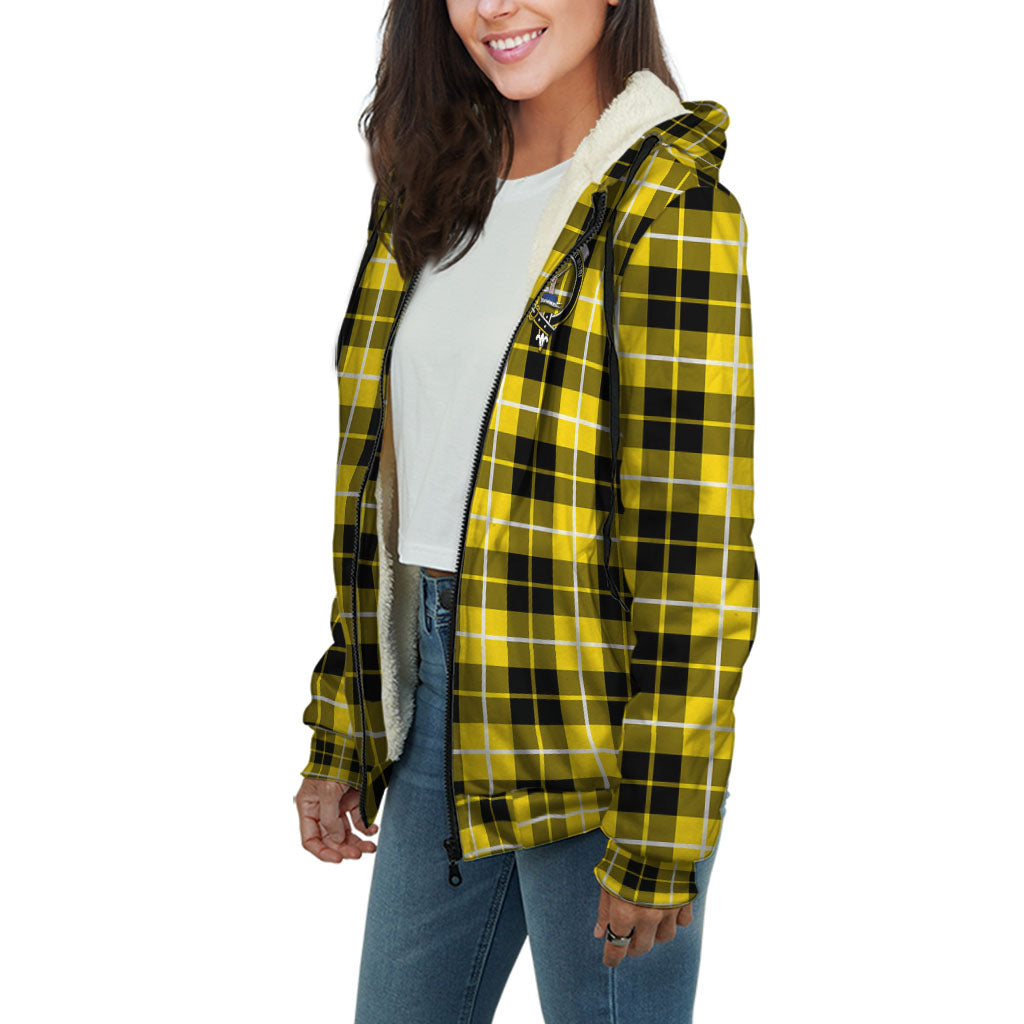 Barclay Dress Modern Tartan Sherpa Hoodie with Family Crest Unisex - Tartanvibesclothing