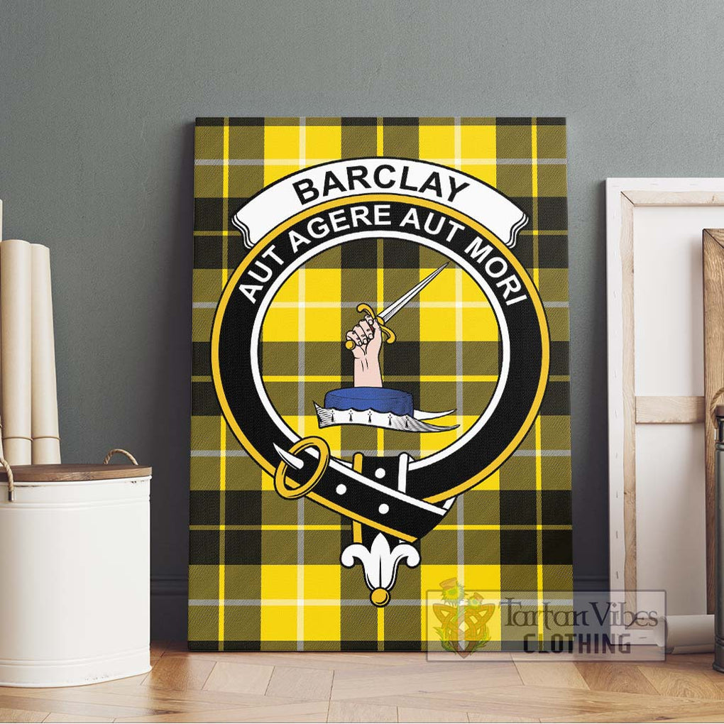 Barclay Dress Modern Tartan Canvas Print Wall Art with Family Crest Without Frame - Tartan Vibes Clothing