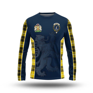 Barclay Dress Modern Tartan Long Sleeve T-Shirt with Family Crest and Lion Rampant Vibes Sport Style