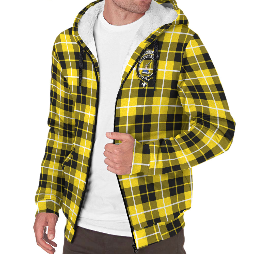 Barclay Dress Modern Tartan Sherpa Hoodie with Family Crest - Tartanvibesclothing