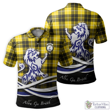 Barclay Dress Modern Tartan Polo Shirt with Alba Gu Brath Regal Lion Emblem