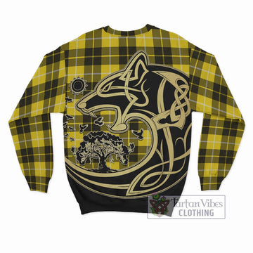 Barclay Dress Modern Tartan Sweatshirt with Family Crest Celtic Wolf Style