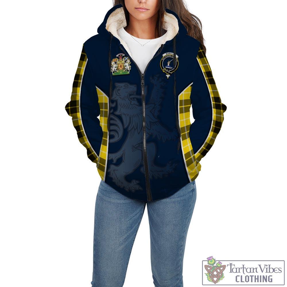 Tartan Vibes Clothing Barclay Dress Modern Tartan Sherpa Hoodie with Family Crest and Lion Rampant Vibes Sport Style