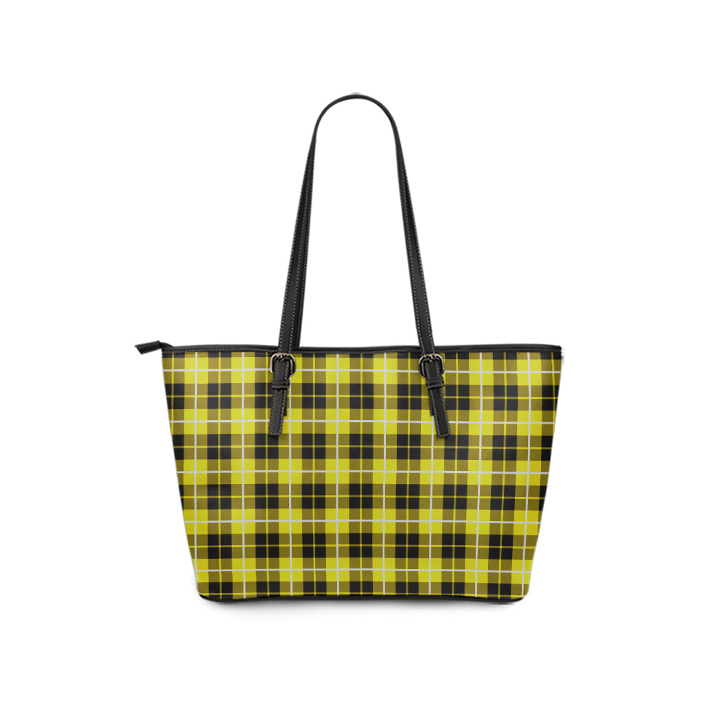 Barclay Dress Modern Tartan Leather Tote Bag - Tartanvibesclothing