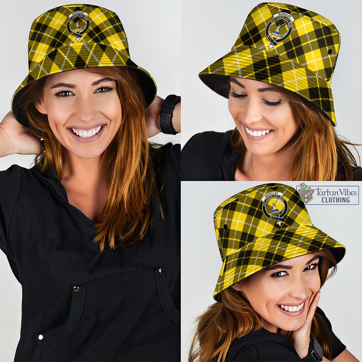 Tartan Vibes Clothing Barclay Dress Modern Tartan Bucket Hat with Family Crest