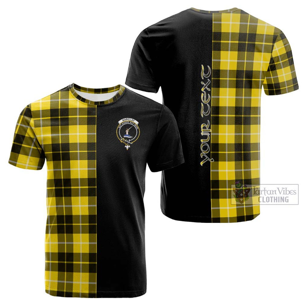 Tartan Vibes Clothing Barclay Dress Modern Tartan Cotton T-shirt with Family Crest and Half Of Me Style