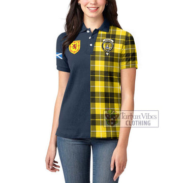 Barclay Dress Modern Tartan Women's Polo Shirt Alba with Scottish Lion Royal Arm Half Style