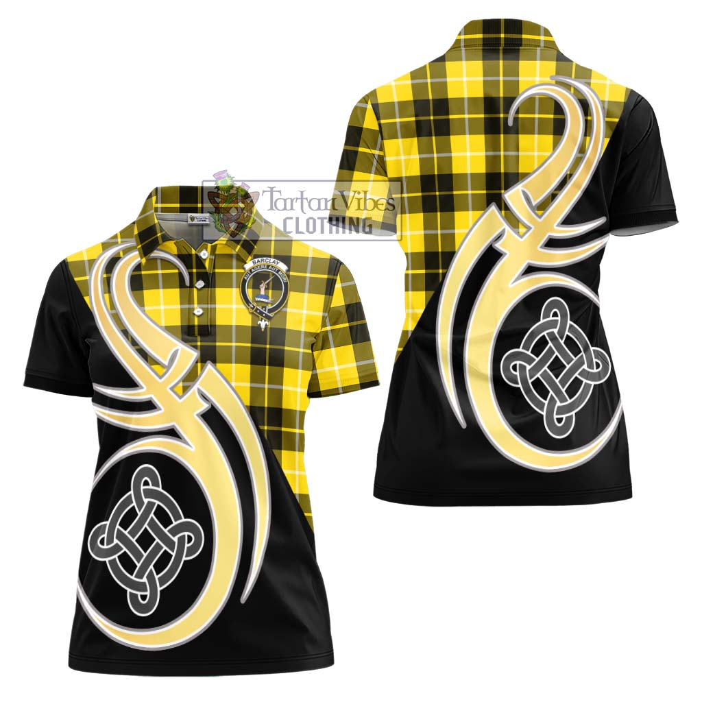 Barclay Dress Modern Tartan Women's Polo Shirt with Family Crest and Celtic Symbol Style - Tartan Vibes Clothing