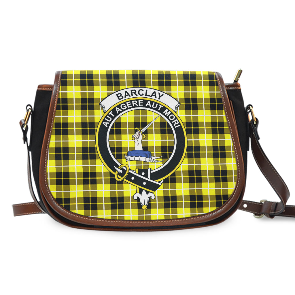 Barclay Dress Modern Tartan Saddle Bag with Family Crest - Tartan Vibes Clothing