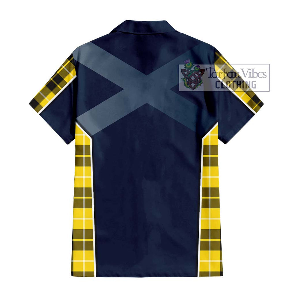 Barclay Dress Modern Tartan Short Sleeve Button Shirt with Family Crest and Lion Rampant Vibes Sport Style - Tartan Vibes Clothing