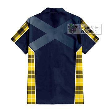 Barclay Dress Modern Tartan Short Sleeve Button Shirt with Family Crest and Lion Rampant Vibes Sport Style