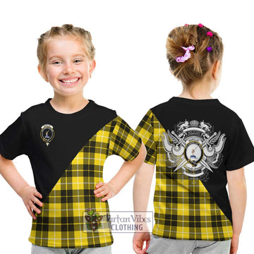 Barclay Dress Modern Tartan Kid T-Shirt with Family Crest and Military Logo Style