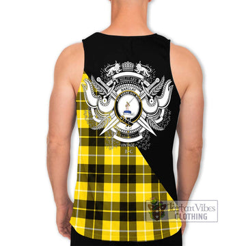 Barclay Dress Modern Tartan Men's Tank Top with Family Crest and Military Logo Style