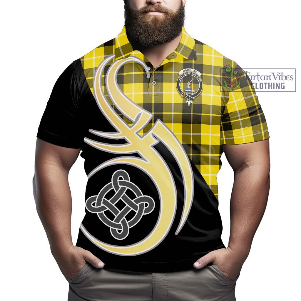 Barclay Dress Modern Tartan Polo Shirt with Family Crest and Celtic Symbol Style - Tartan Vibes Clothing