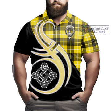 Barclay Dress Modern Tartan Polo Shirt with Family Crest and Celtic Symbol Style