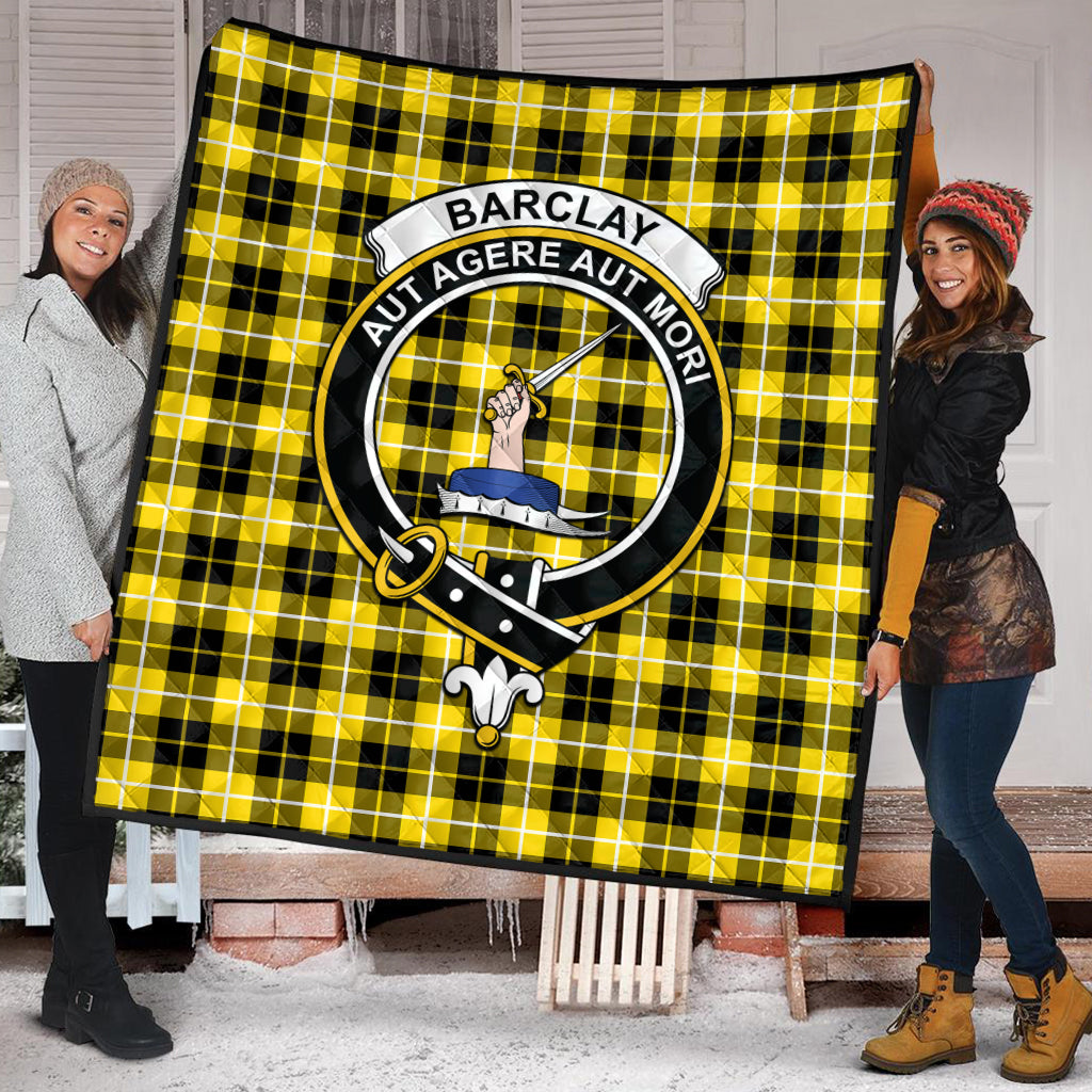 Barclay Dress Modern Tartan Quilt with Family Crest - Tartanvibesclothing