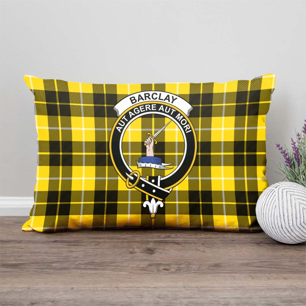 Barclay Dress Modern Tartan Pillow Cover with Family Crest Rectangle Pillow Cover - Tartanvibesclothing