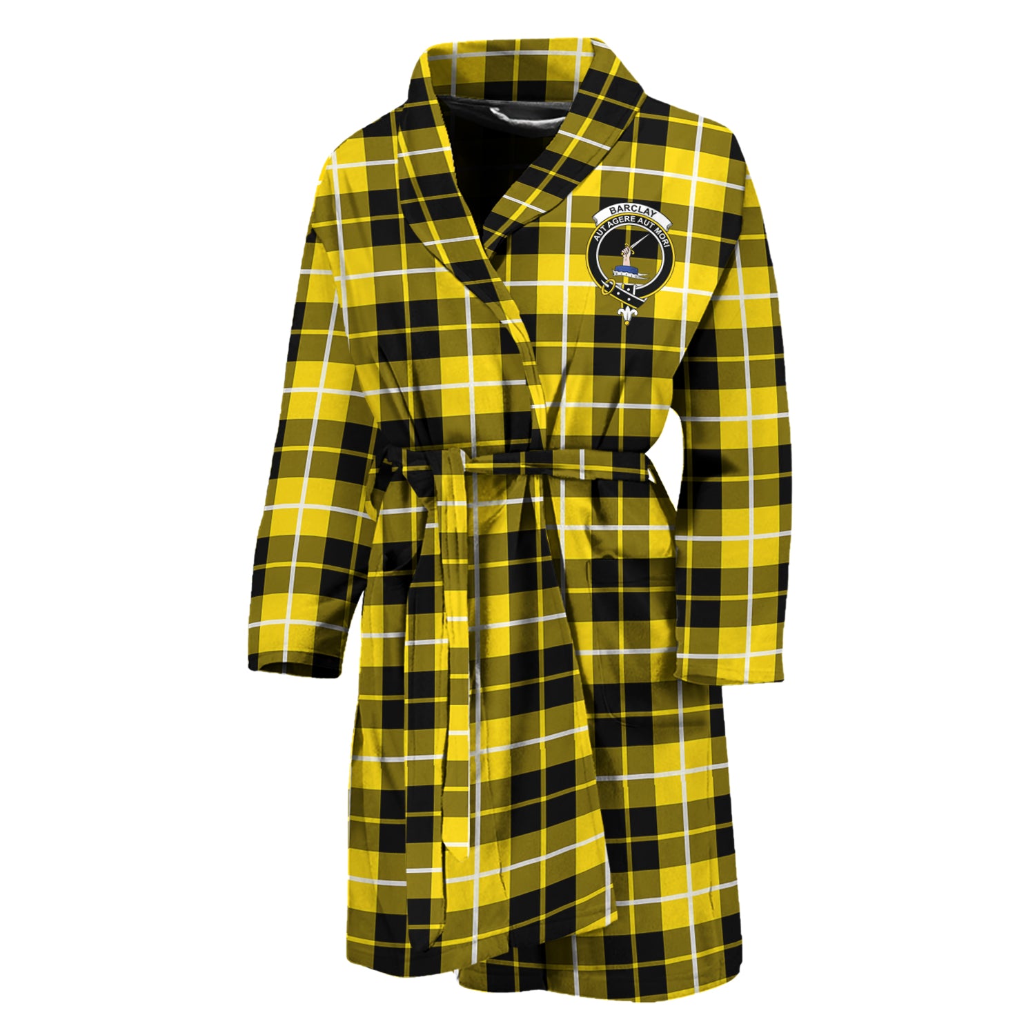 Barclay Dress Modern Tartan Bathrobe with Family Crest Unisex M - Tartan Vibes Clothing