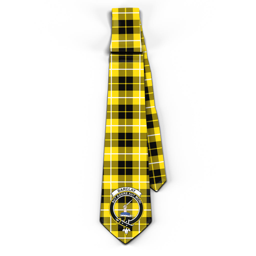 Barclay Dress Modern Tartan Classic Necktie with Family Crest - Tartan Vibes Clothing