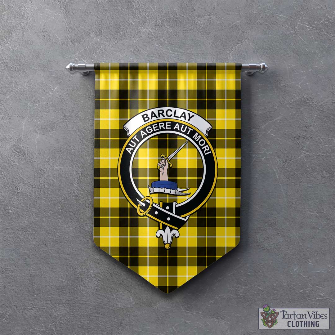 Tartan Vibes Clothing Barclay Dress Modern Tartan Gonfalon, Tartan Banner with Family Crest