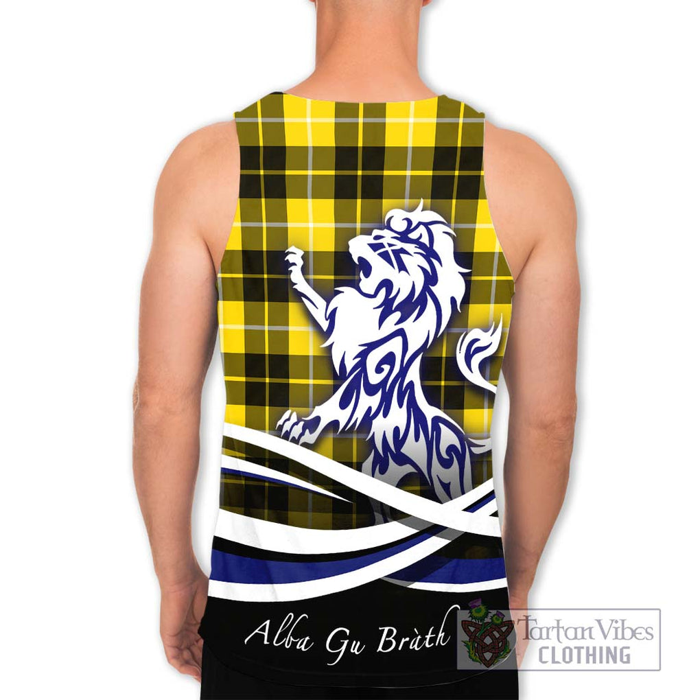 Barclay Dress Modern Tartan Men's Tank Top with Alba Gu Brath Regal Lion Emblem - Tartanvibesclothing Shop