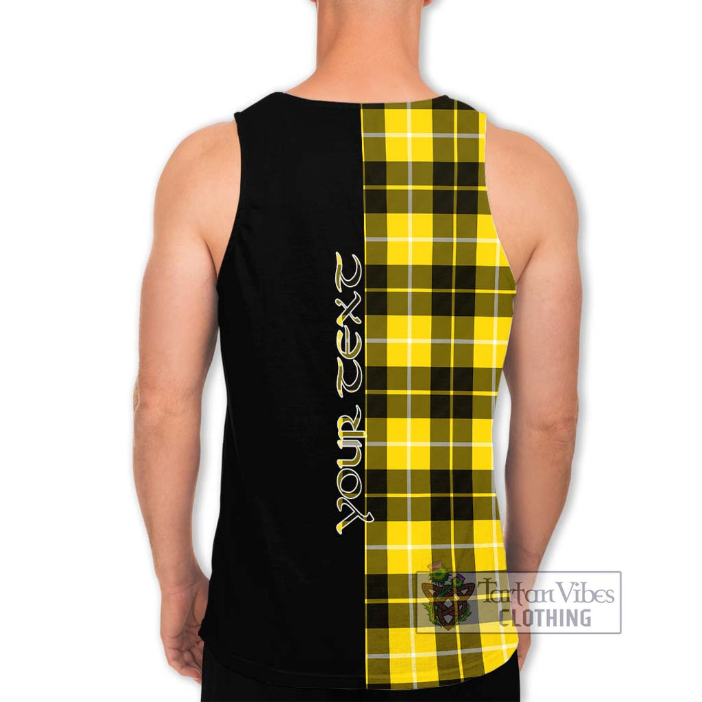 Barclay Dress Modern Tartan Men's Tank Top with Family Crest and Half Of Me Style - Tartanvibesclothing Shop