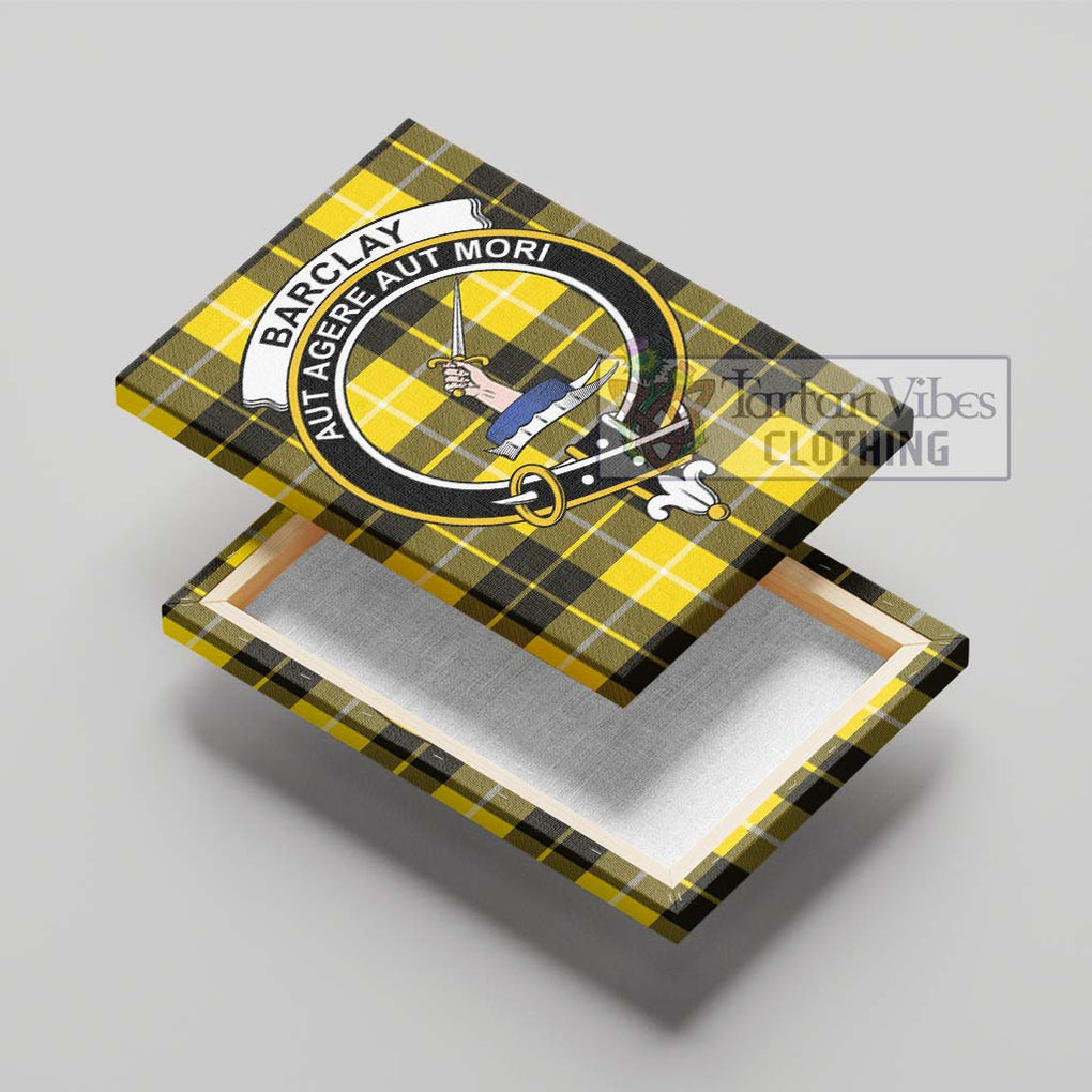 Barclay Dress Modern Tartan Canvas Print Wall Art with Family Crest - Tartan Vibes Clothing