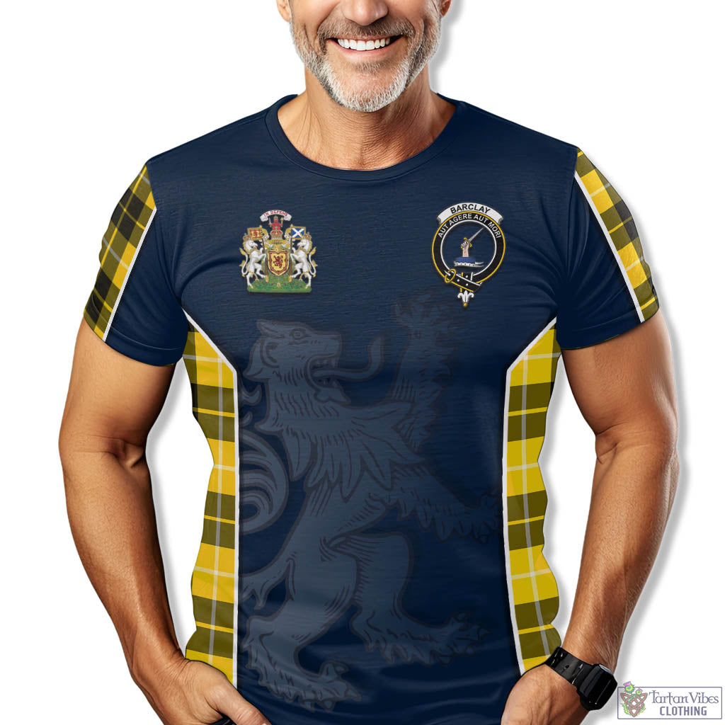 Tartan Vibes Clothing Barclay Dress Modern Tartan T-Shirt with Family Crest and Lion Rampant Vibes Sport Style