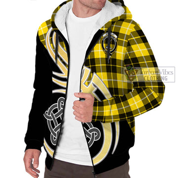 Barclay Dress Modern Tartan Sherpa Hoodie with Family Crest and Celtic Symbol Style