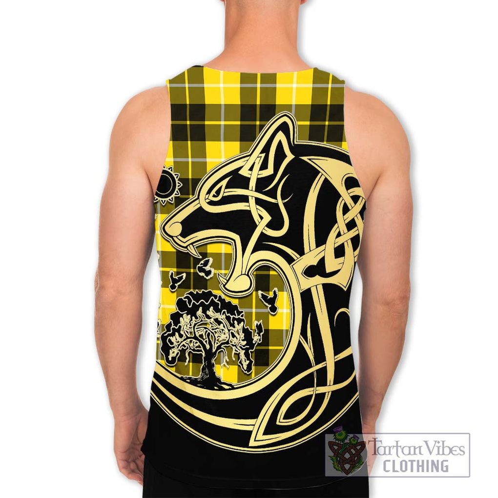 Barclay Dress Modern Tartan Men's Tank Top with Family Crest Celtic Wolf Style - Tartan Vibes Clothing