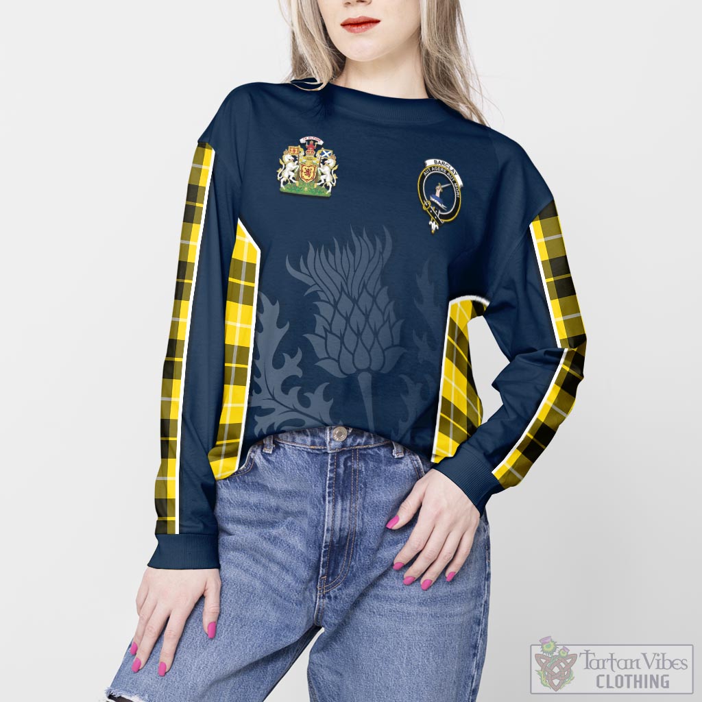 Tartan Vibes Clothing Barclay Dress Modern Tartan Sweatshirt with Family Crest and Scottish Thistle Vibes Sport Style