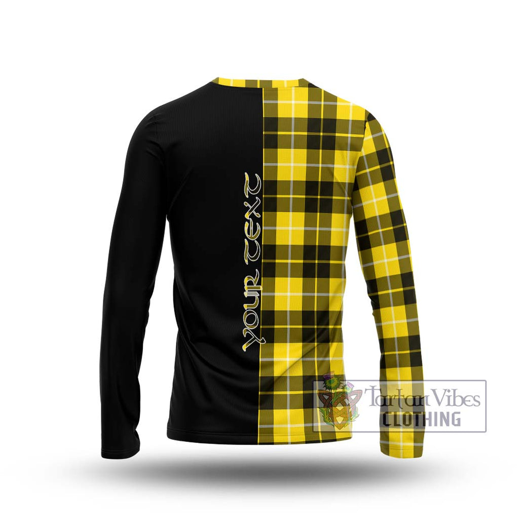 Barclay Dress Modern Tartan Long Sleeve T-Shirt with Family Crest and Half Of Me Style - Tartanvibesclothing Shop