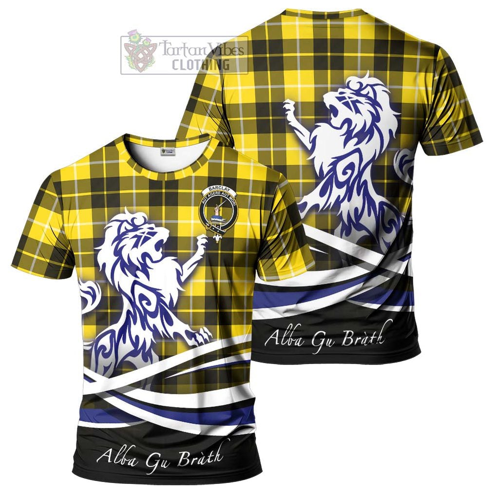 Tartan Vibes Clothing Barclay Dress Modern Tartan Cotton T-shirt with Alba Gu Brath Regal Lion Emblem