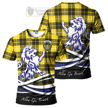 Barclay Dress Modern Tartan Cotton T-shirt with Alba Gu Brath Regal Lion Emblem