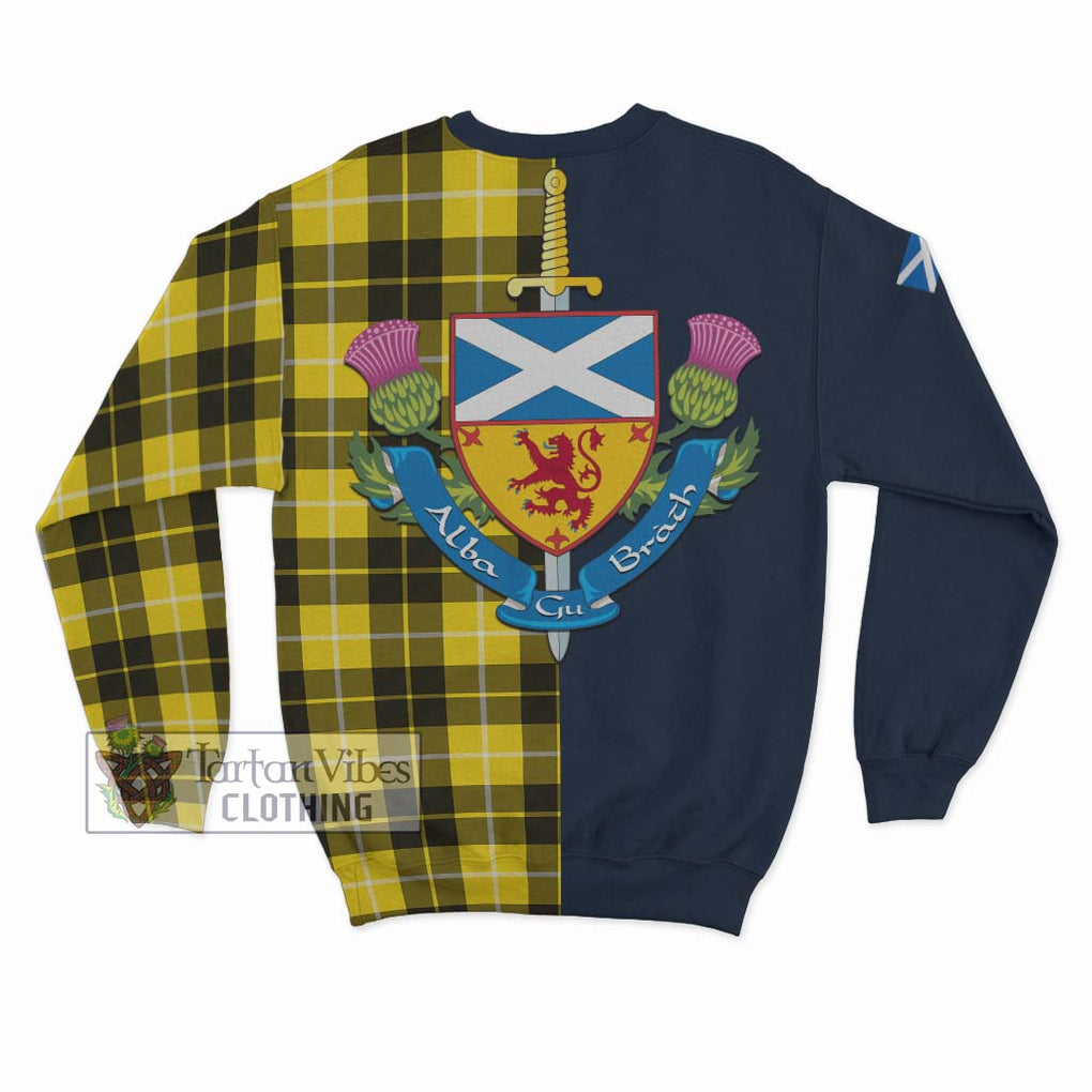 Tartan Vibes Clothing Barclay Dress Modern Tartan Sweatshirt with Scottish Lion Royal Arm Half Style