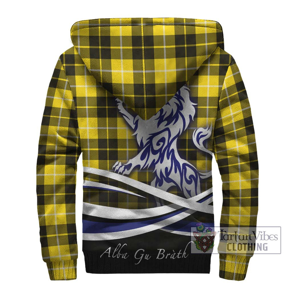 Barclay Dress Modern Tartan Sherpa Hoodie with Alba Gu Brath Regal Lion Emblem - Tartanvibesclothing Shop