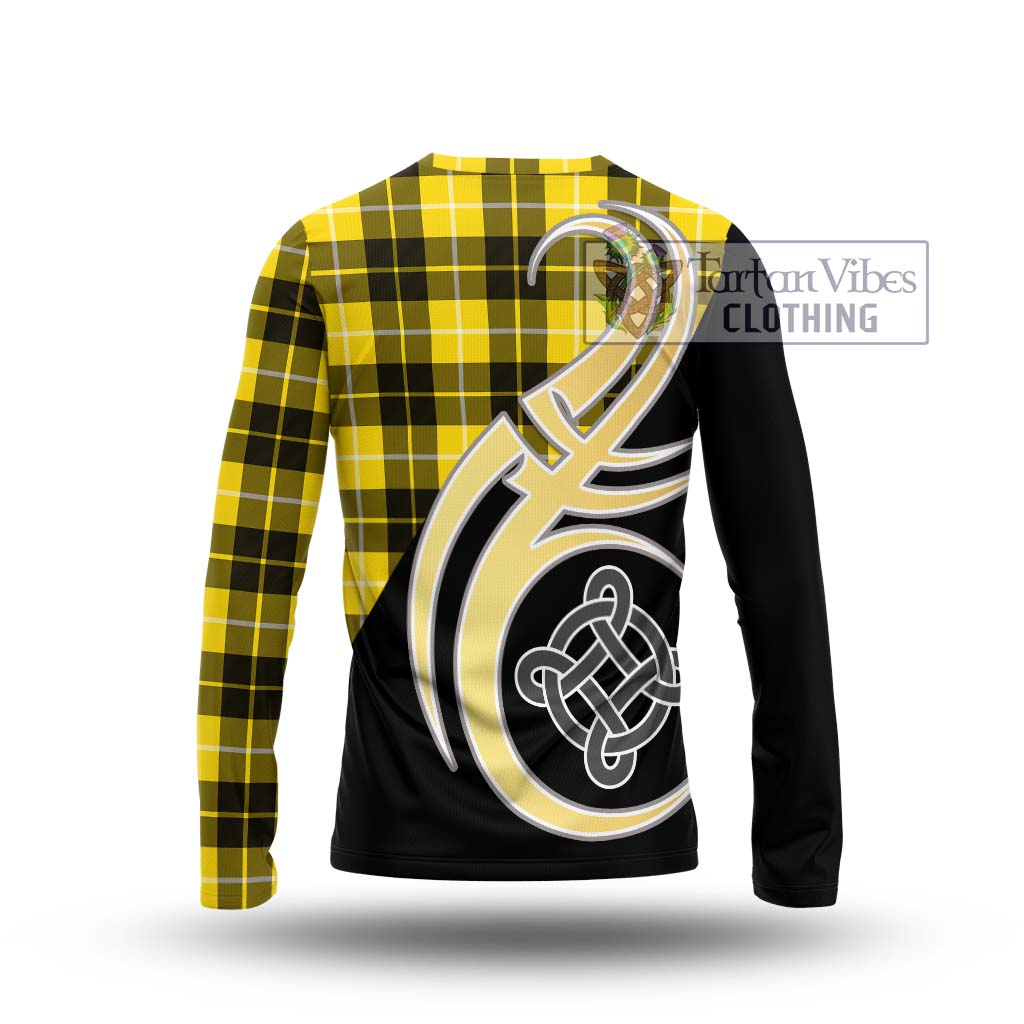 Barclay Dress Modern Tartan Long Sleeve T-Shirt with Family Crest and Celtic Symbol Style - Tartan Vibes Clothing