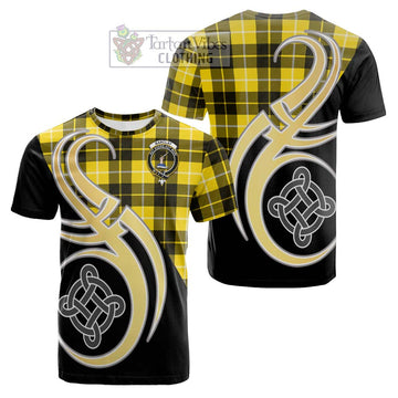 Barclay Dress Modern Tartan Cotton T-shirt with Family Crest and Celtic Symbol Style