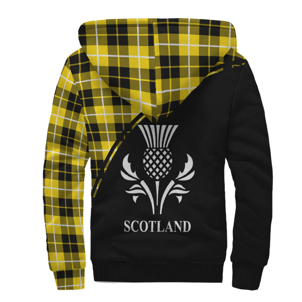 Barclay Dress Modern Tartan Sherpa Hoodie with Family Crest Curve Style - Tartanvibesclothing