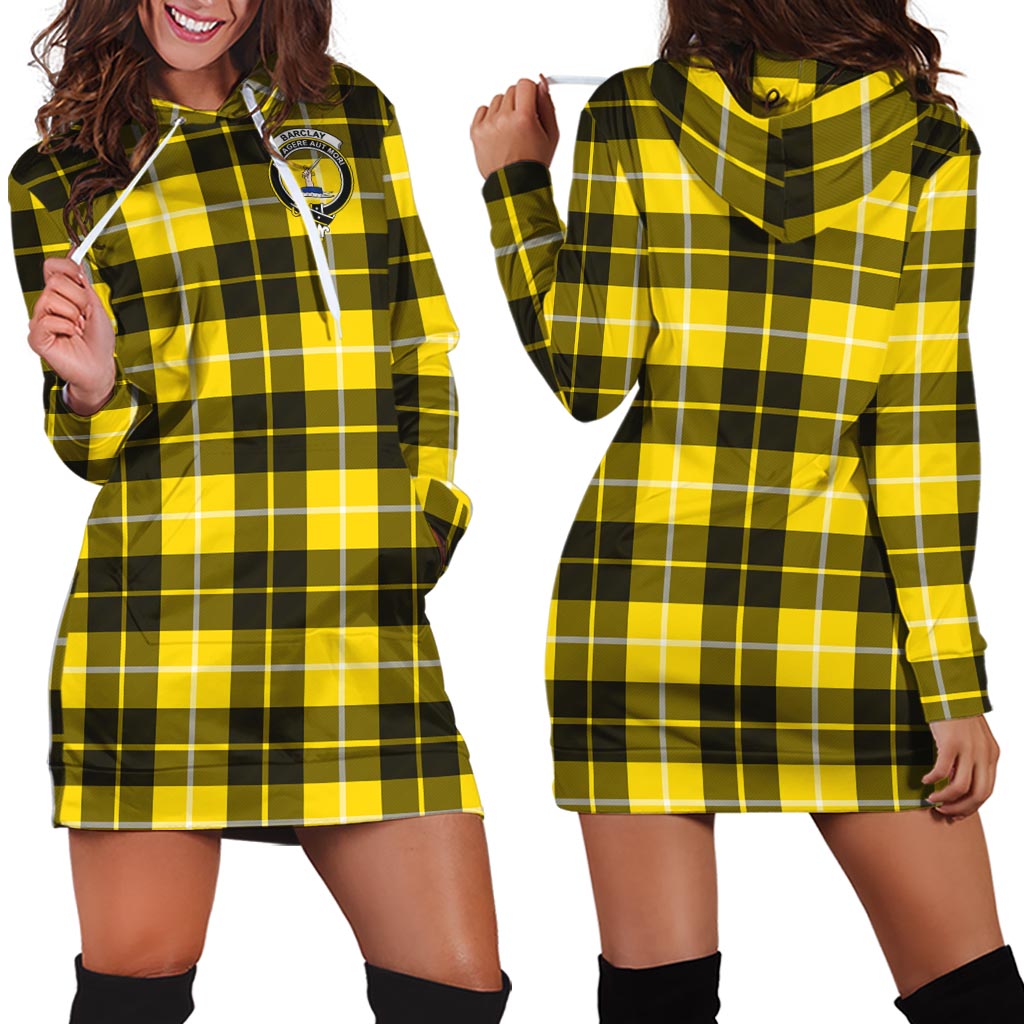 Barclay Dress Modern Tartan Hoodie Dress with Family Crest - Tartan Vibes Clothing