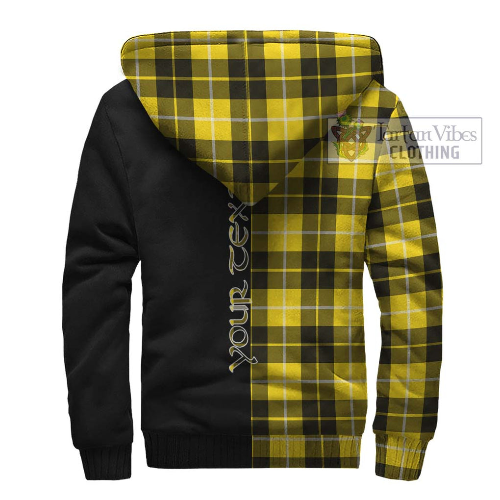 Barclay Dress Modern Tartan Sherpa Hoodie with Family Crest and Half Of Me Style - Tartanvibesclothing Shop