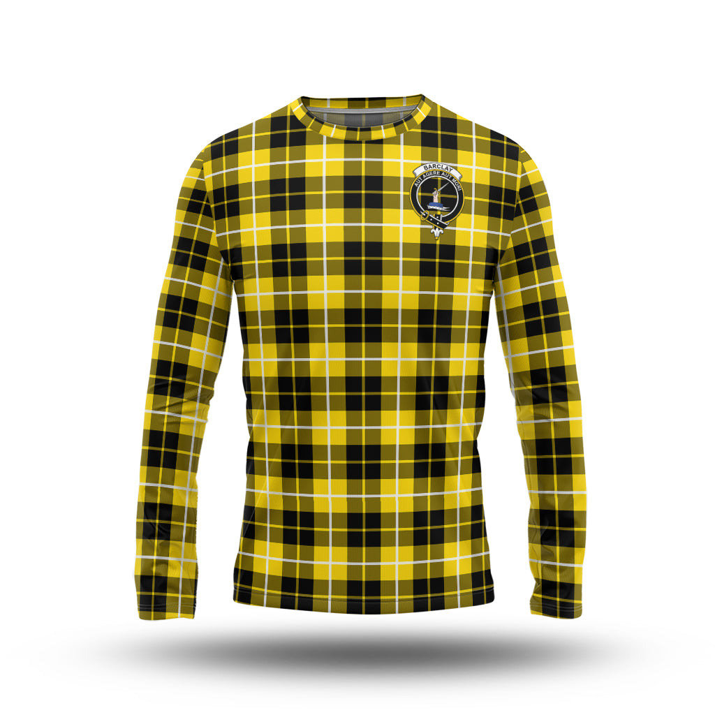 Barclay Dress Modern Tartan Long Sleeve T-Shirt with Family Crest - Tartanvibesclothing