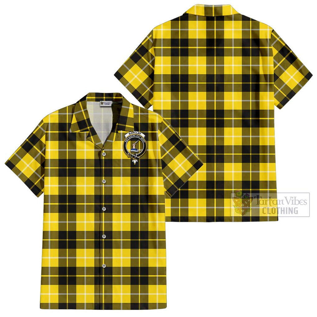 Barclay Dress Modern Tartan Cotton Hawaiian Shirt with Family Crest Kid - Tartan Vibes Clothing