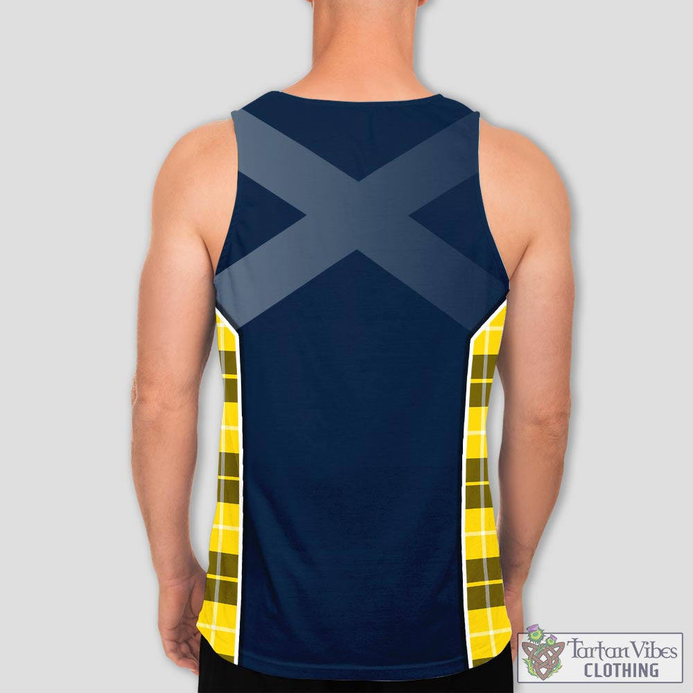 Tartan Vibes Clothing Barclay Dress Modern Tartan Men's Tanks Top with Family Crest and Scottish Thistle Vibes Sport Style