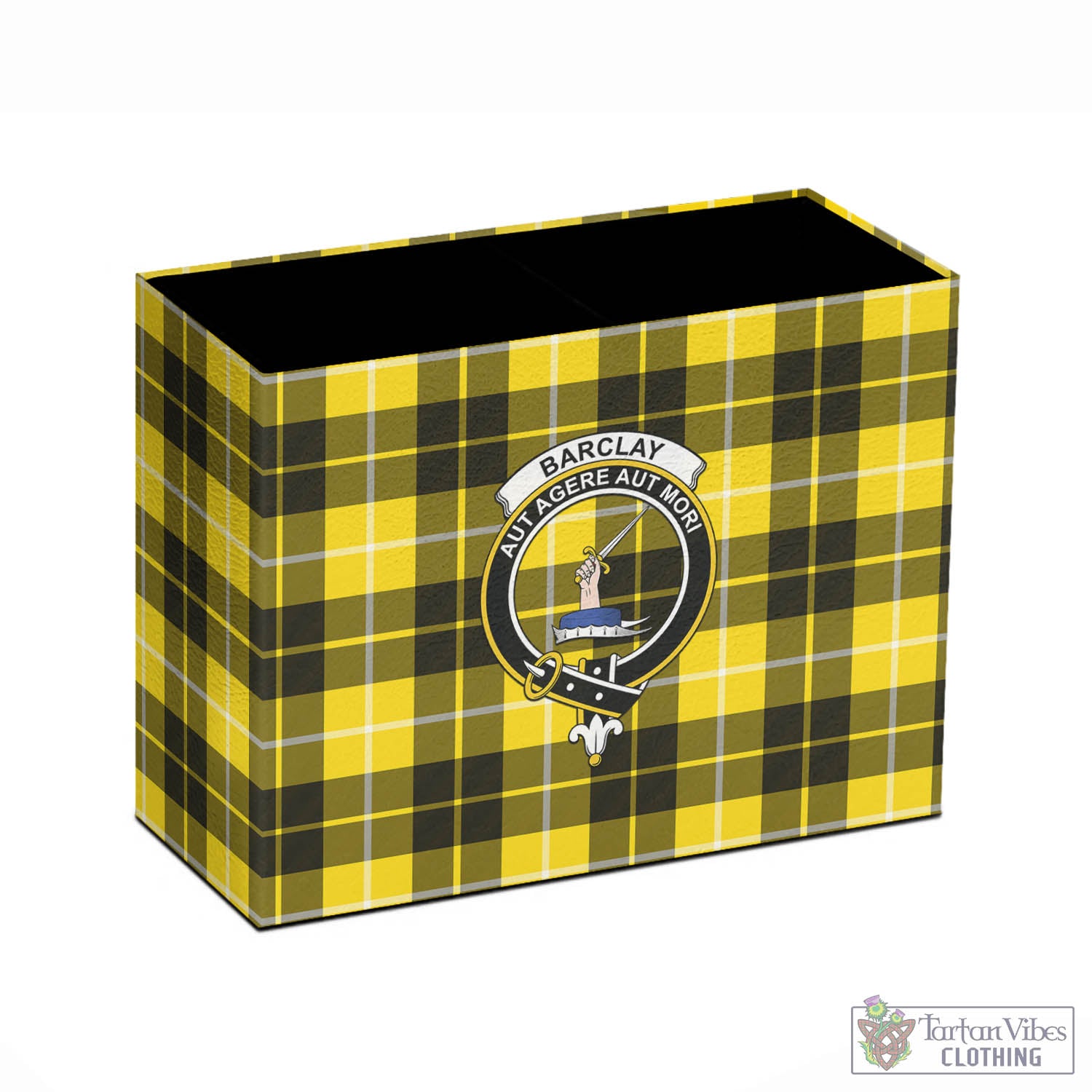 Tartan Vibes Clothing Barclay Dress Modern Tartan Pen Holder with Family Crest