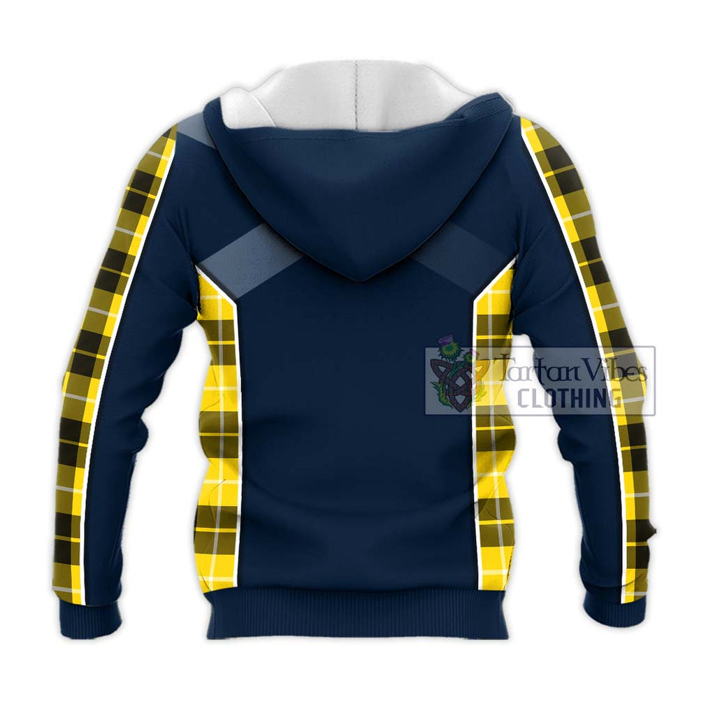 Barclay Dress Modern Tartan Knitted Hoodie with Family Crest and Lion Rampant Vibes Sport Style - Tartan Vibes Clothing