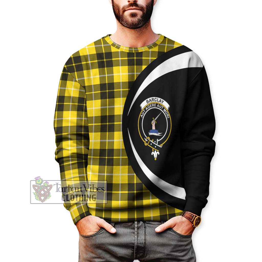 Barclay Dress Modern Tartan Sweatshirt with Family Crest Circle Style - Tartan Vibes Clothing