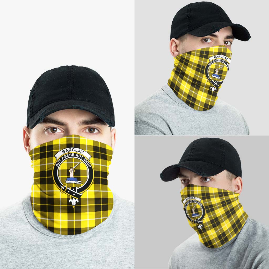 Barclay Dress Modern Tartan Neck Gaiters, Tartan Bandanas, Tartan Head Band with Family Crest