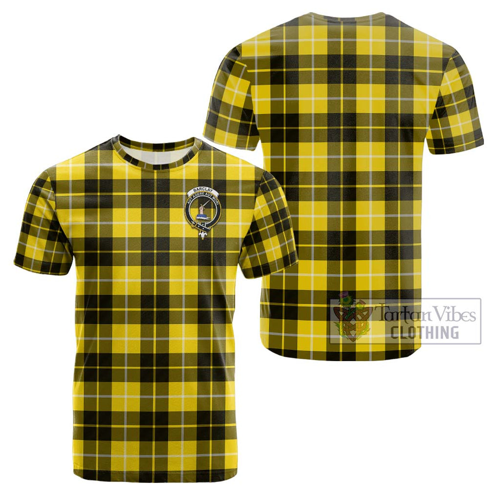 Barclay Dress Modern Tartan Cotton T-Shirt with Family Crest Kid's Shirt - Tartanvibesclothing Shop